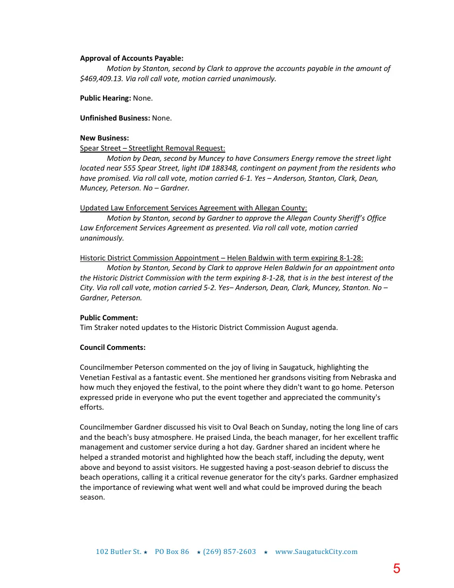 Page 5 of the packet; its text follows