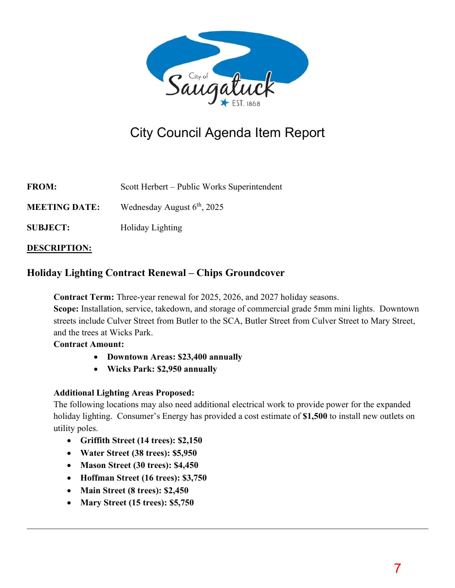 Page 7 of the packet; its text follows