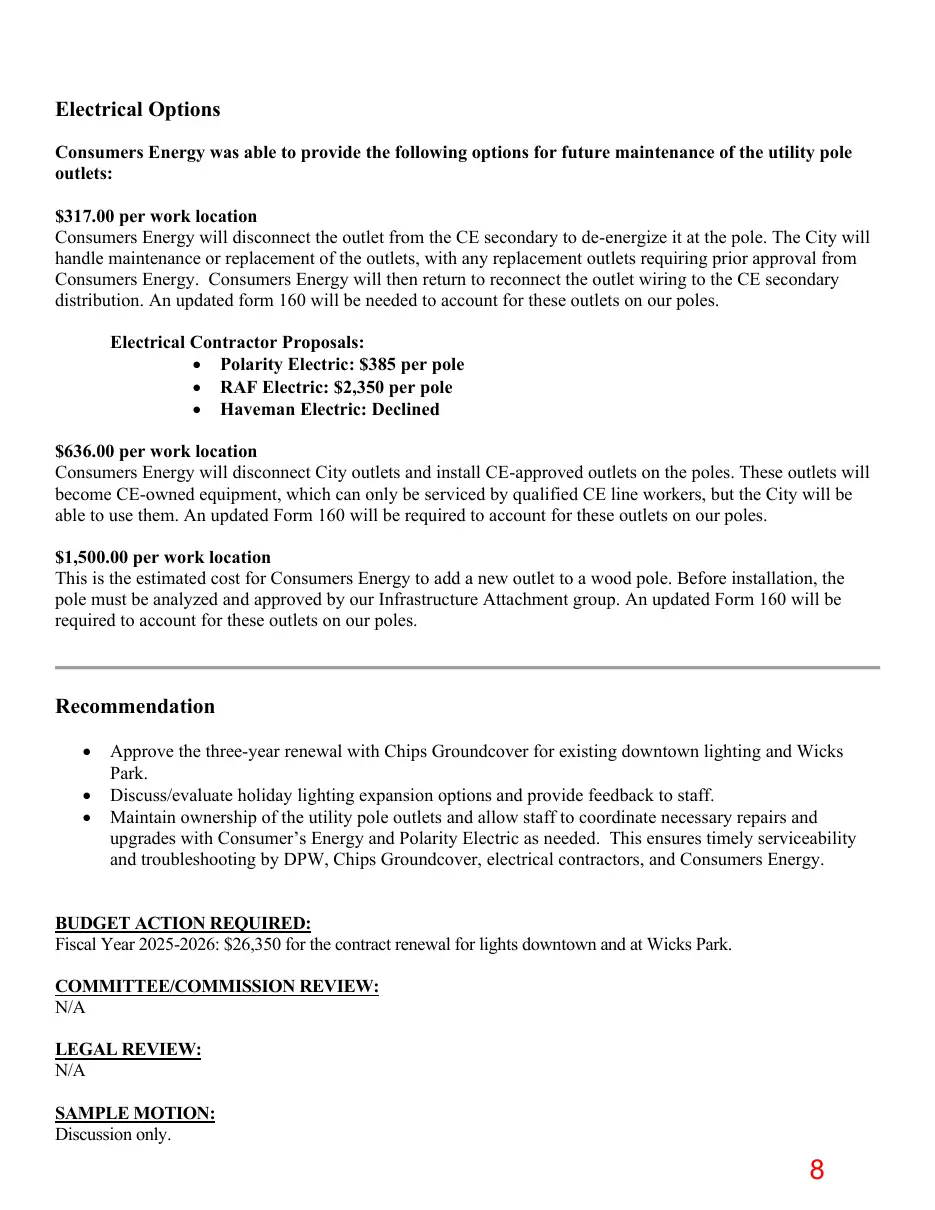 Page 8 of the packet; its text follows