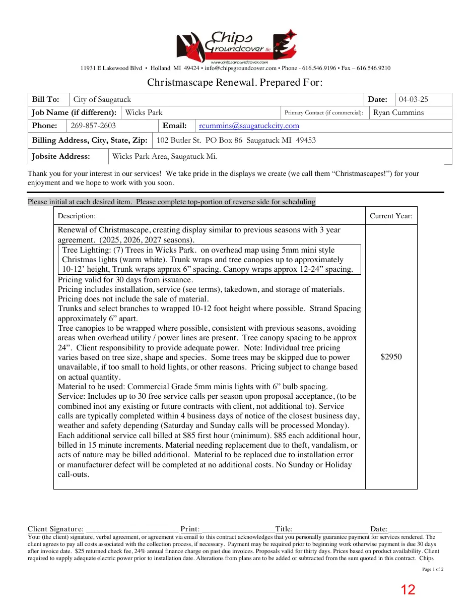 Page 12 of the packet; its text follows