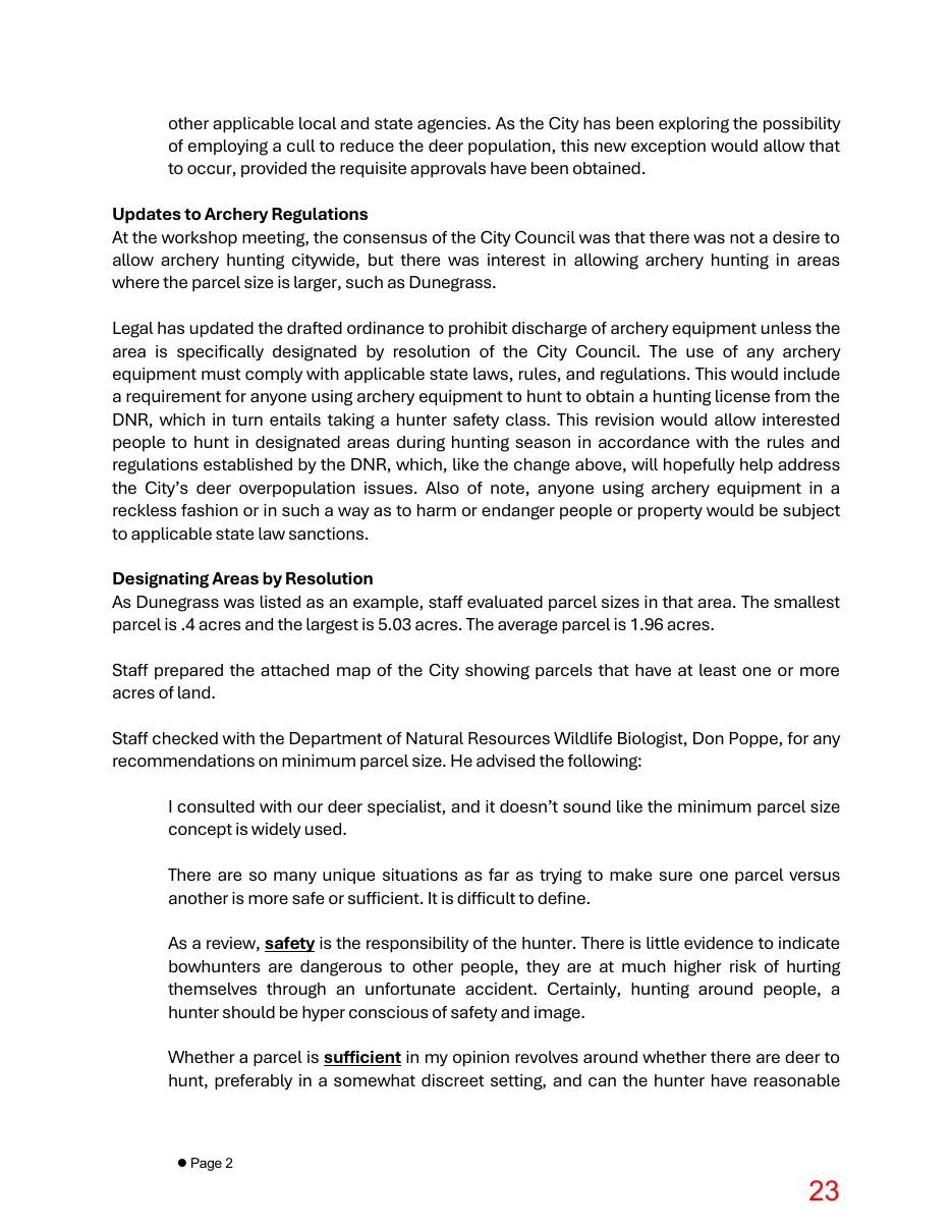 Page 23 of the packet; its text follows