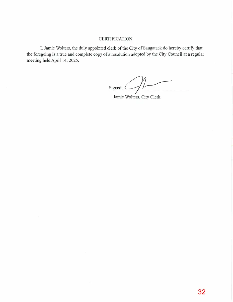 Page 32 of the packet, a scanned page