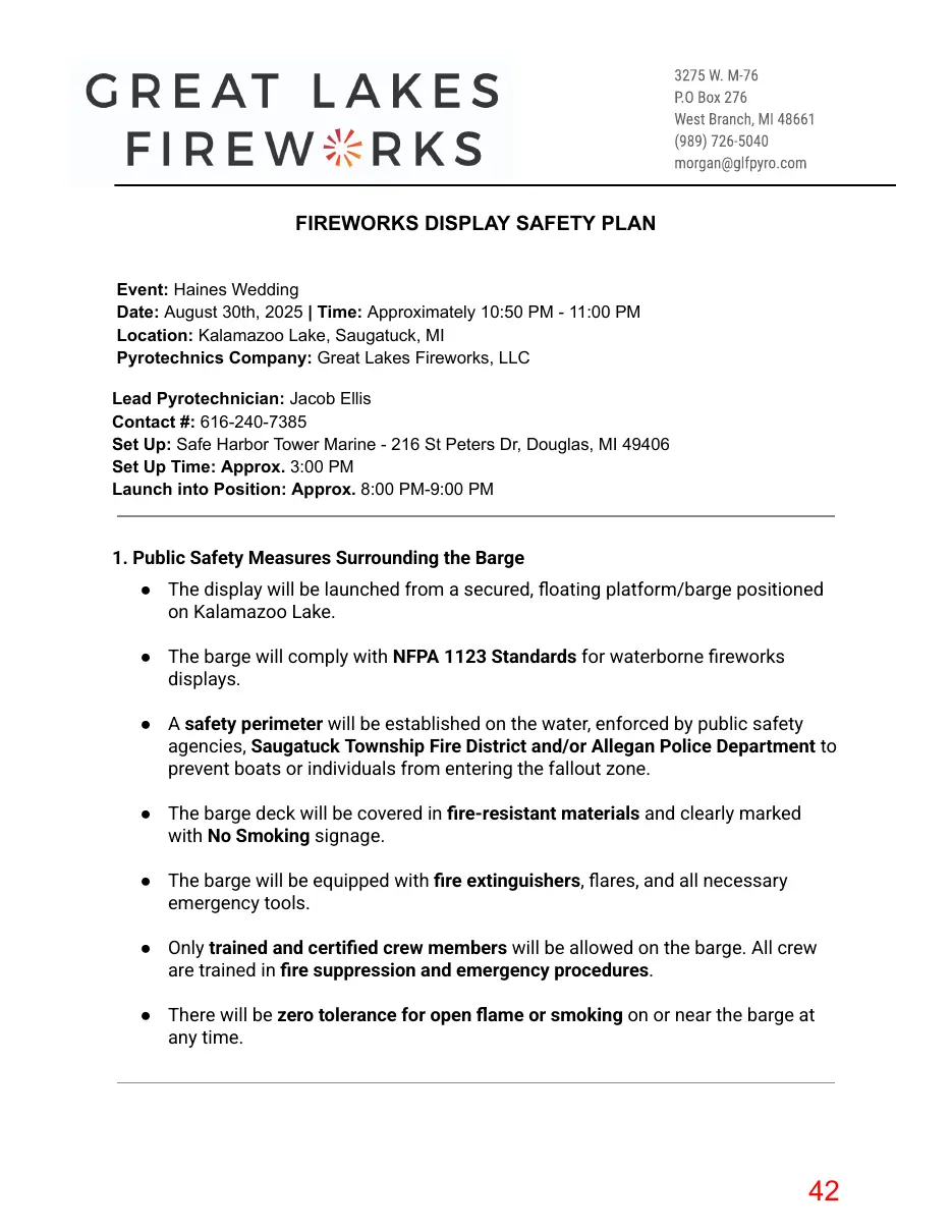 Page 42 of the packet; its text follows