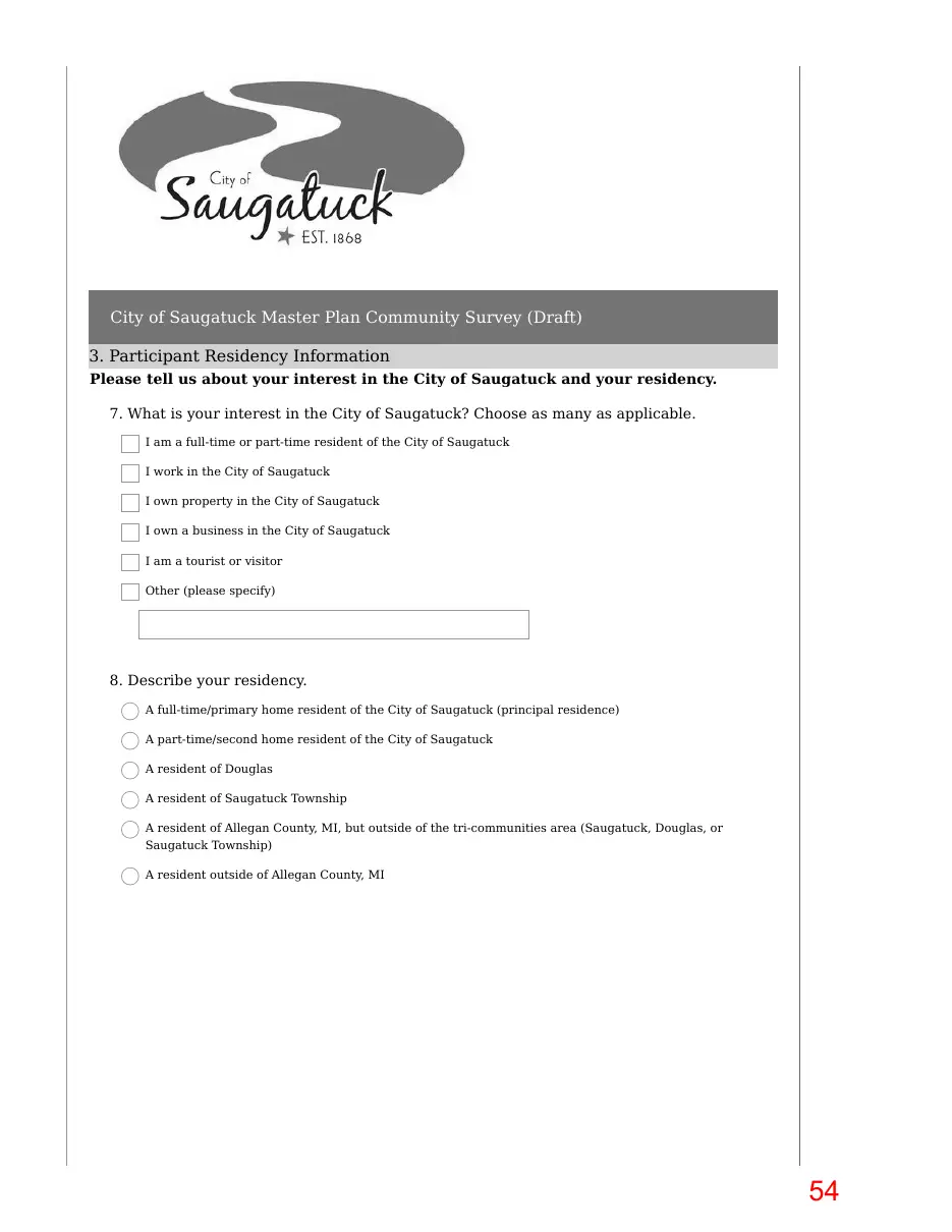 Page 54 of the packet; its text follows