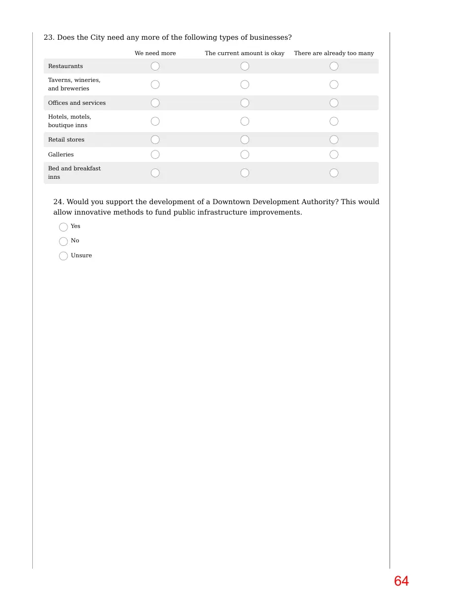 Page 64 of the packet; its text follows