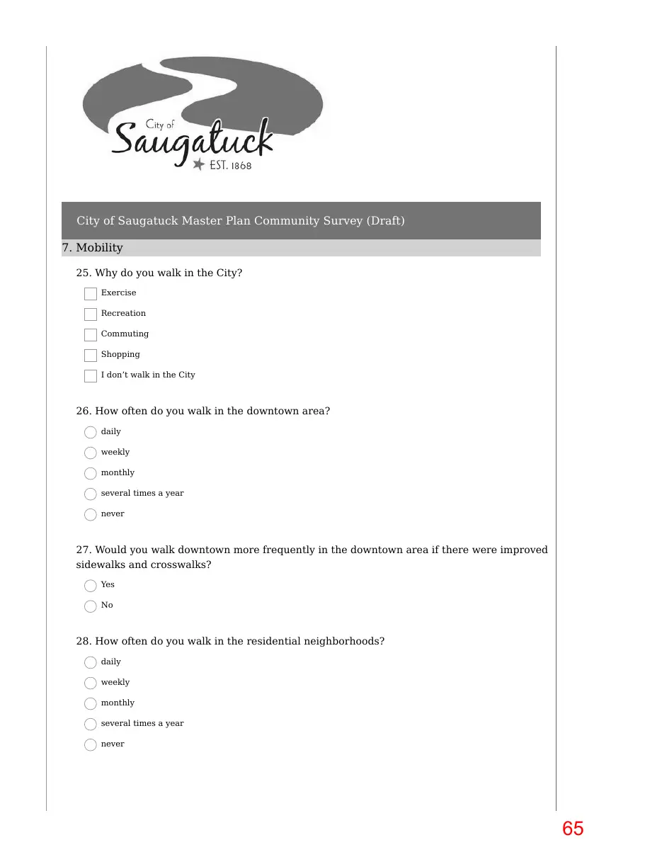 Page 65 of the packet; its text follows