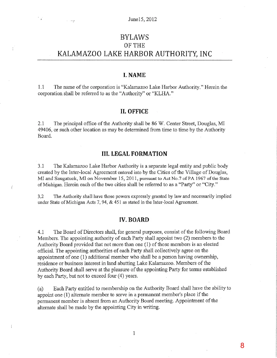Page 8 of the packet, a scanned page