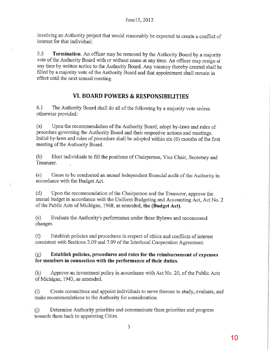 Page 10 of the packet, a scanned page