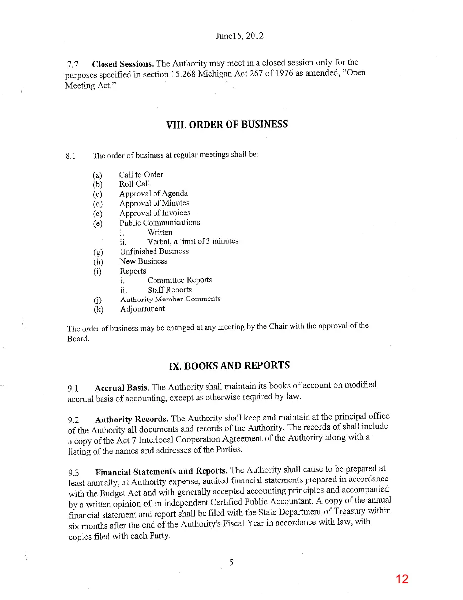 Page 12 of the packet, a scanned page