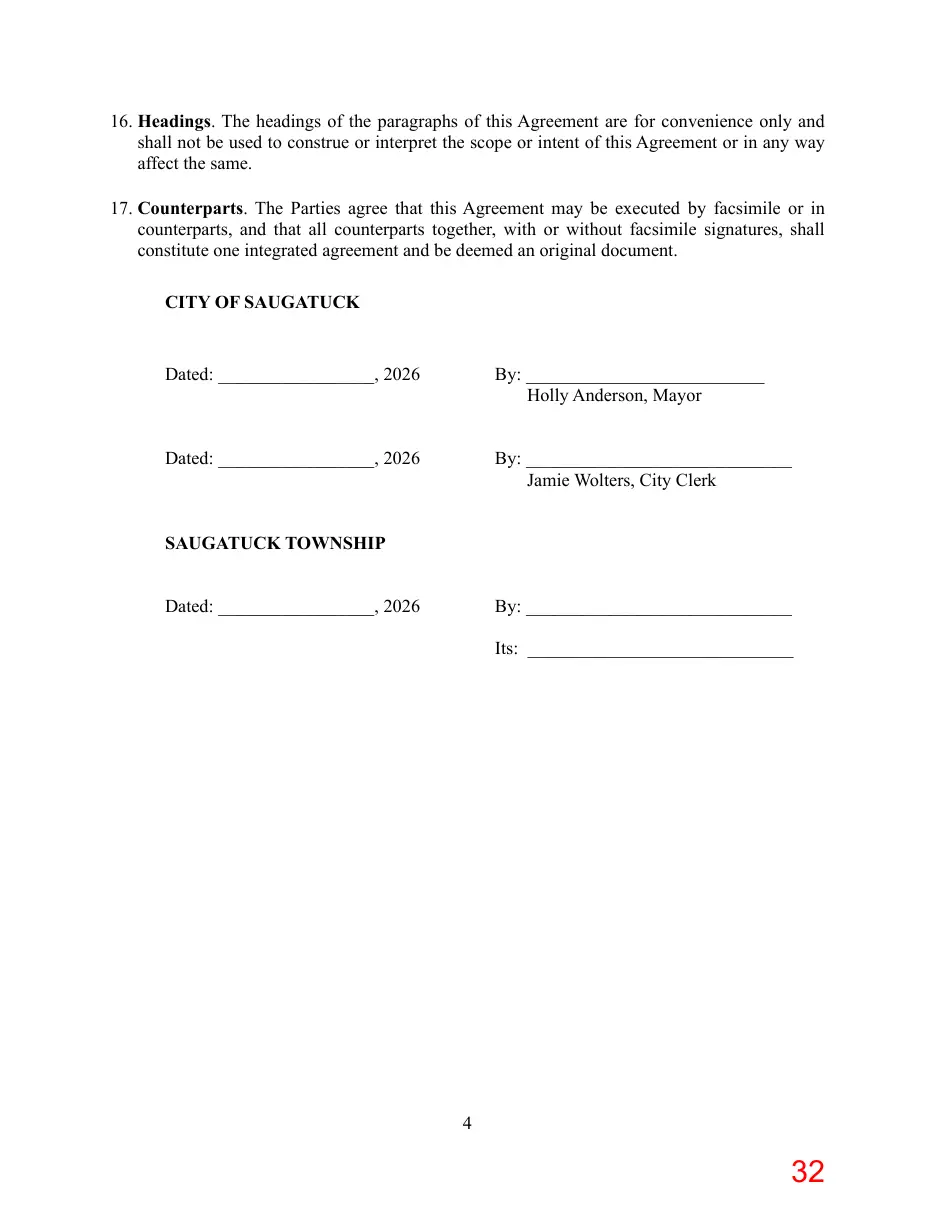 Page 32 of the packet; its text follows