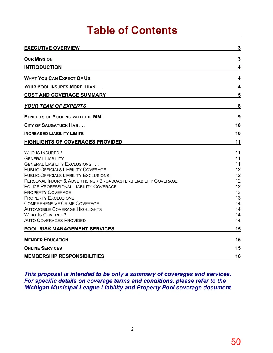 Page 50 of the packet; its text follows