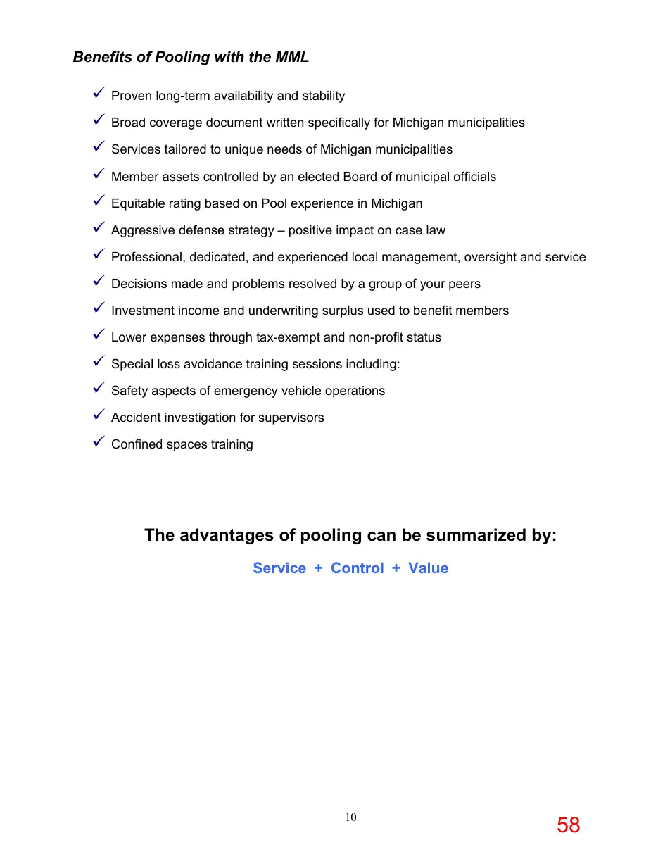Page 58 of the packet; its text follows