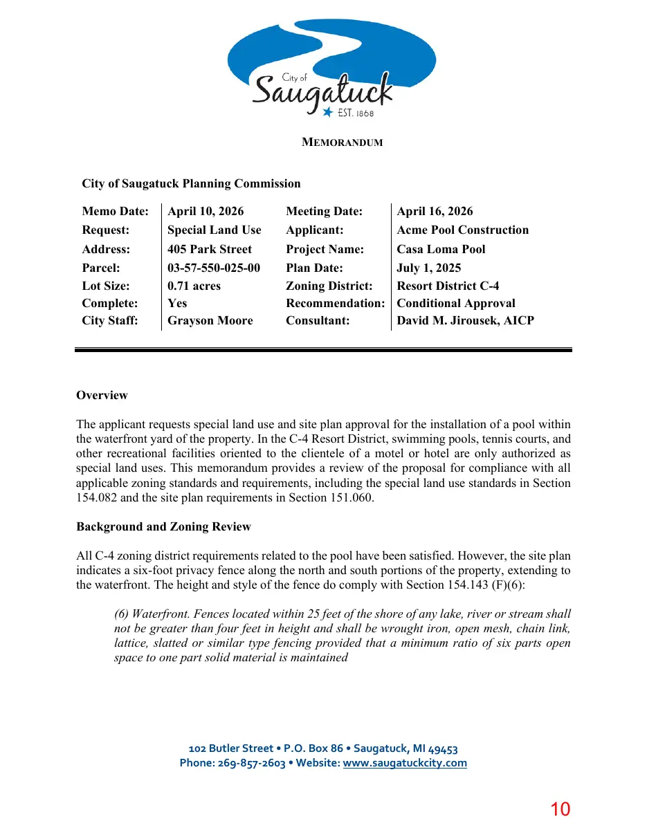 Page 10 of the packet; its text follows