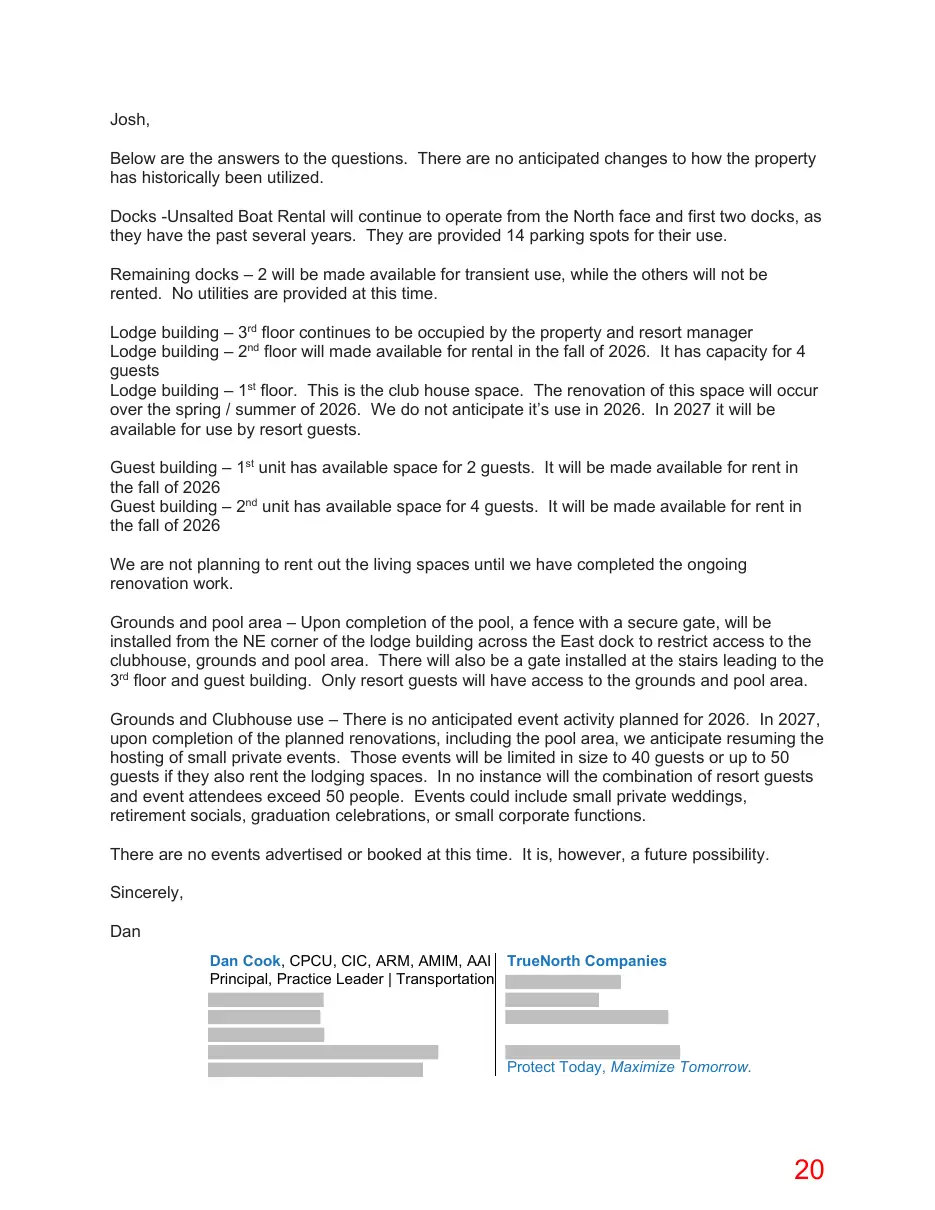 Page 20 of the packet; its text follows