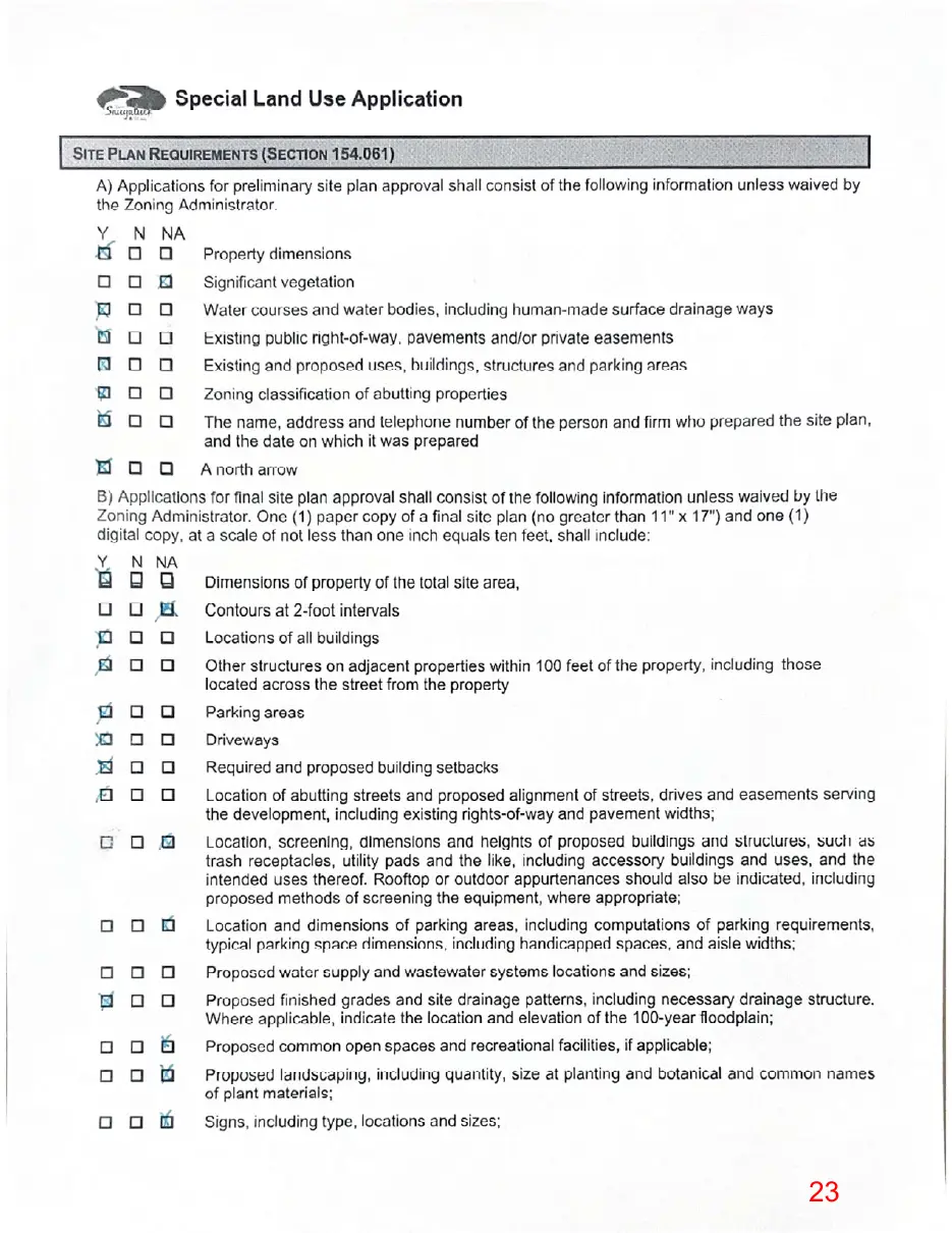 Page 23 of the packet, a scanned page