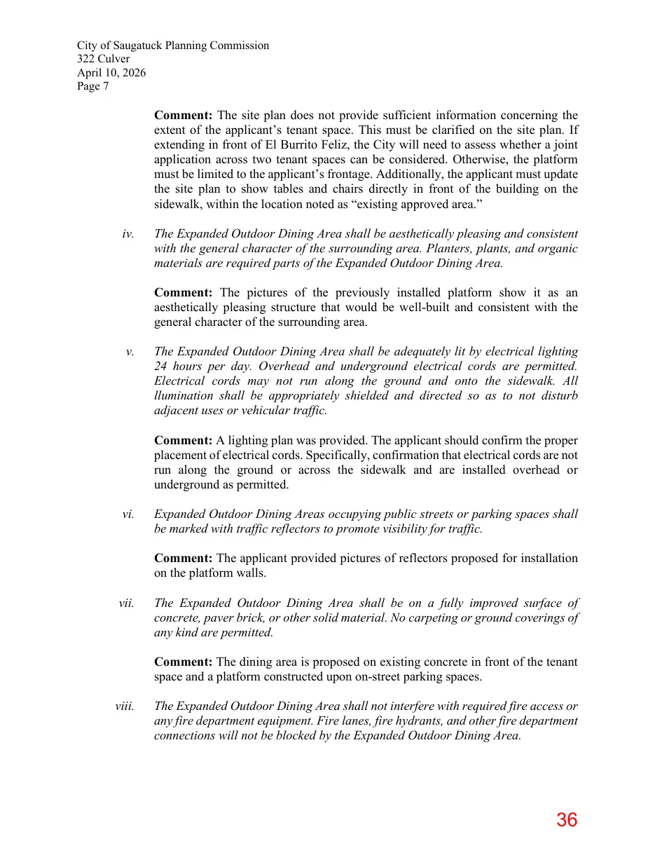 Page 36 of the packet; its text follows