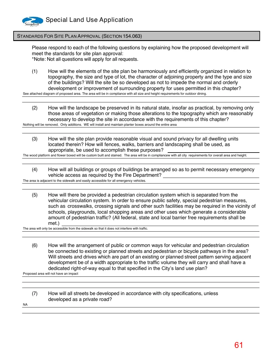 Page 61 of the packet; its text follows