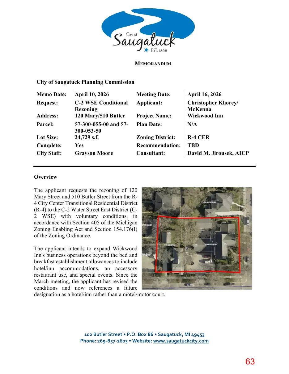 Page 63 of the packet; its text follows