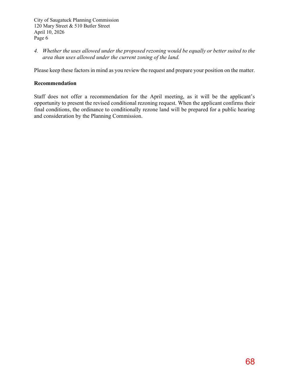 Page 68 of the packet; its text follows