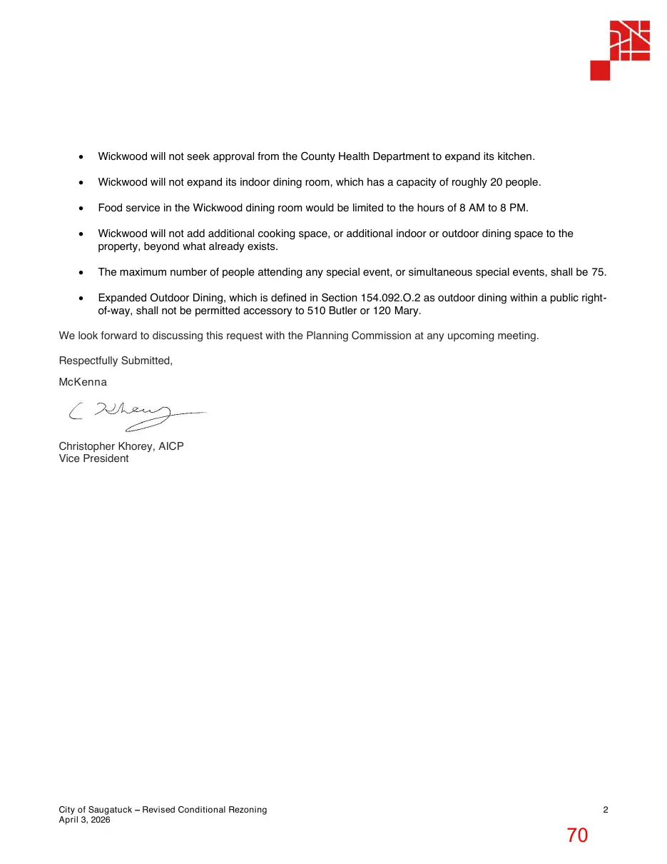 Page 70 of the packet; its text follows