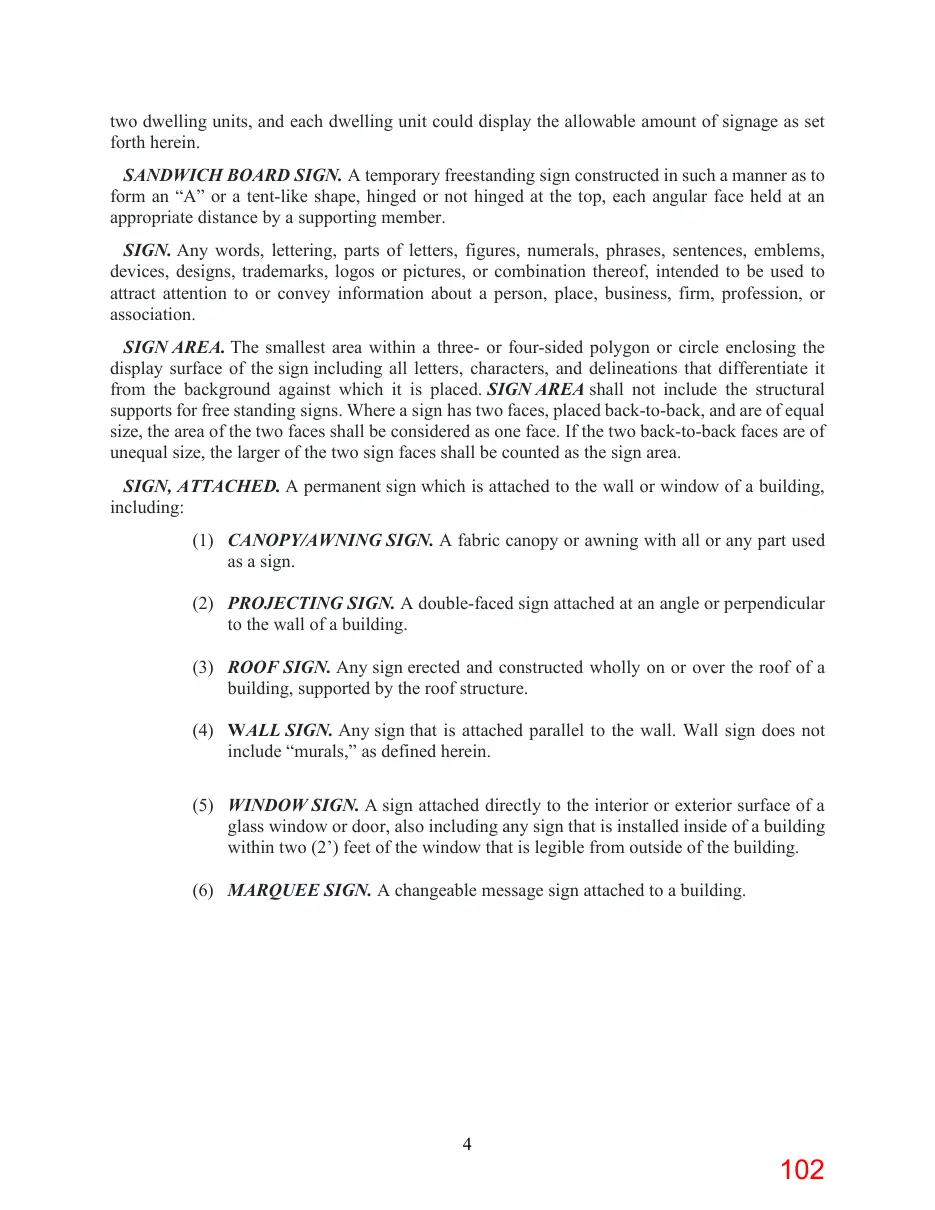 Page 102 of the packet; its text follows