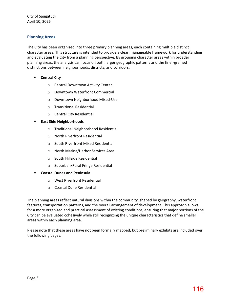 Page 116 of the packet; its text follows
