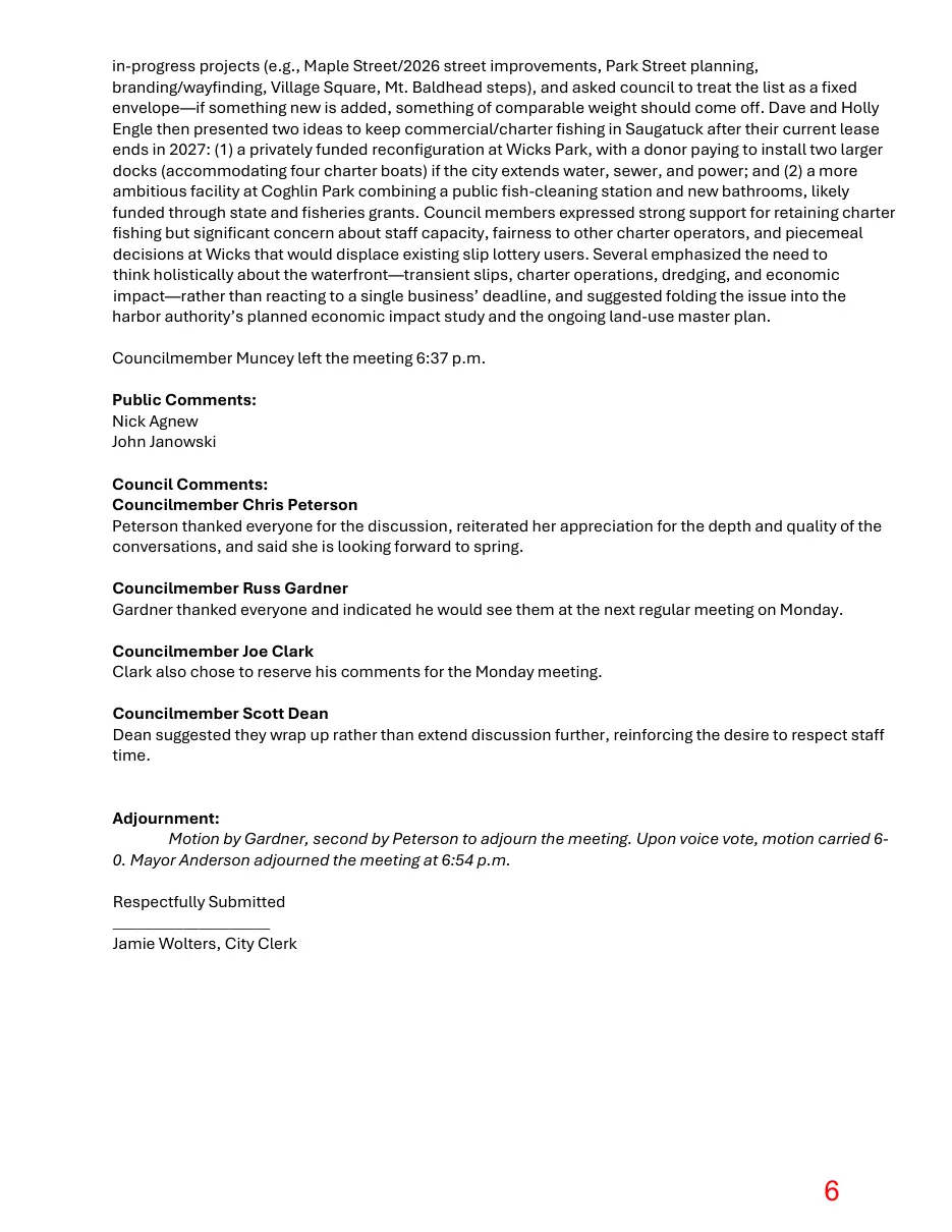 Page 6 of the packet; its text follows