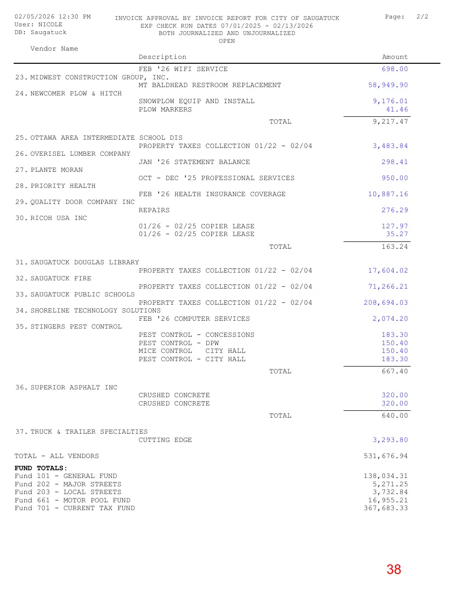 Page 38 of the packet; its text follows