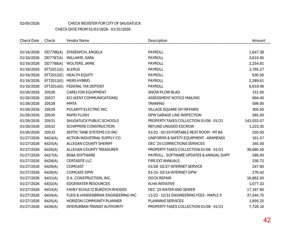 Page 42 of the packet; its text follows
