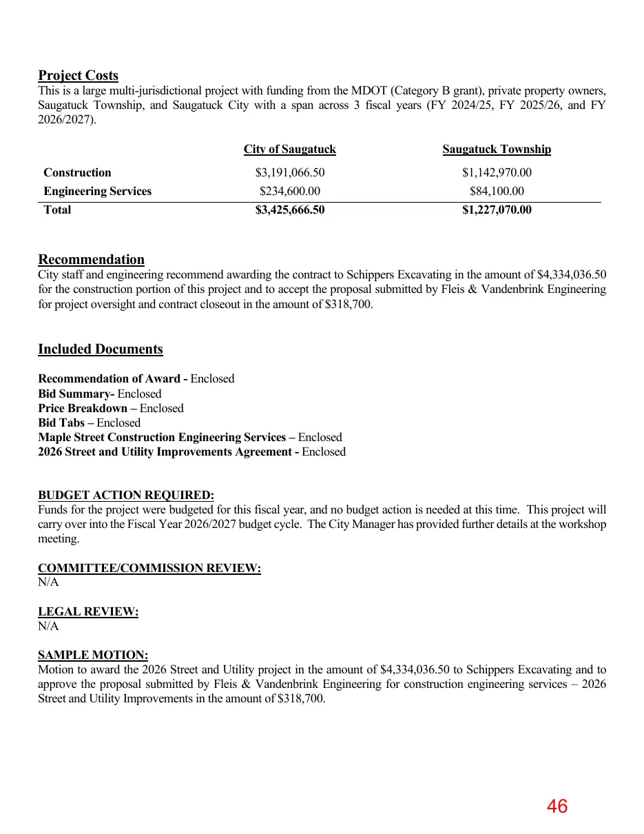 Page 46 of the packet; its text follows