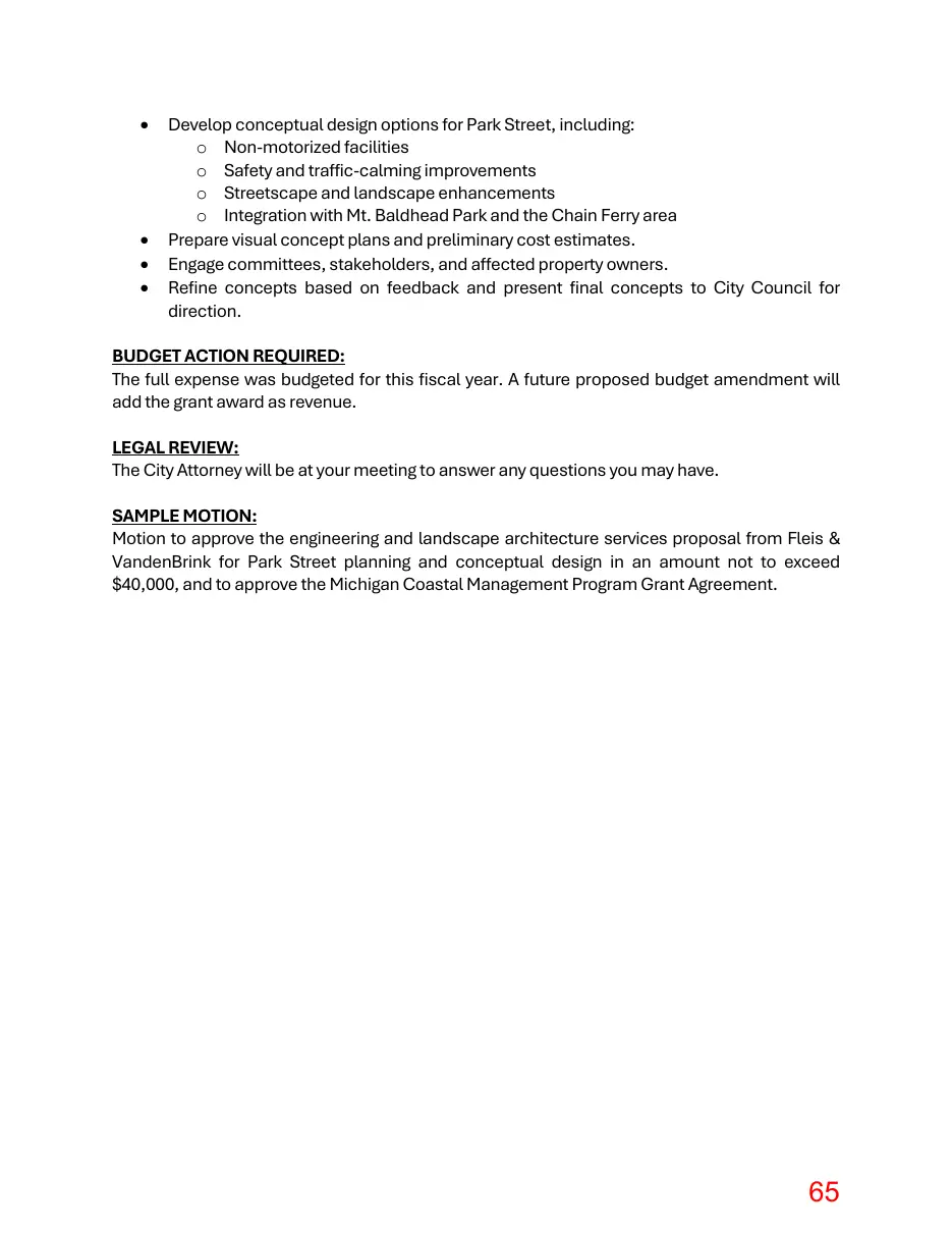 Page 65 of the packet; its text follows