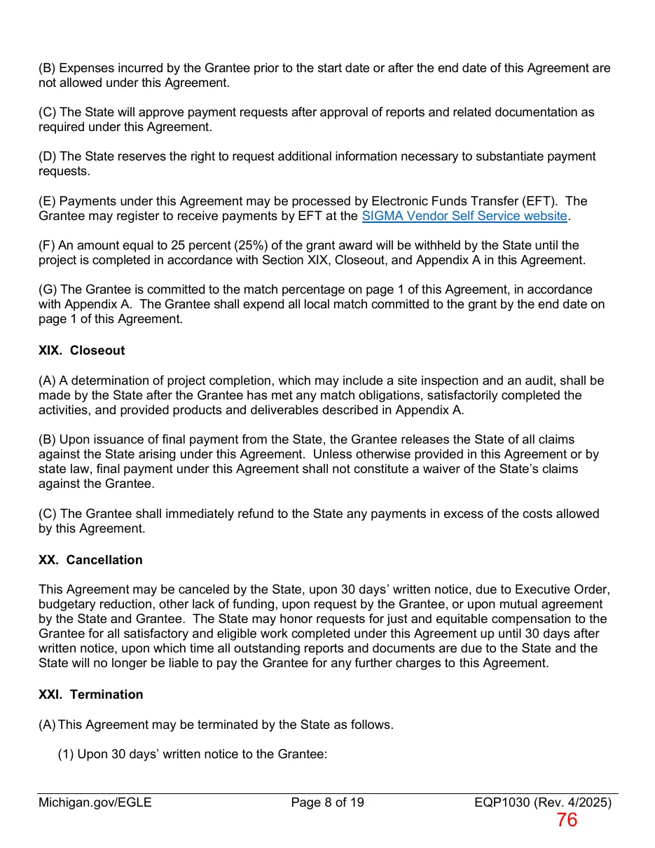 Page 76 of the packet; its text follows