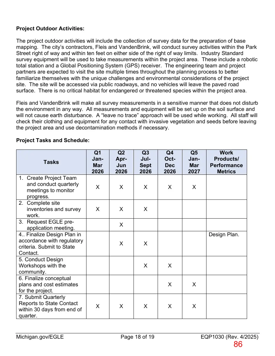 Page 86 of the packet; its text follows