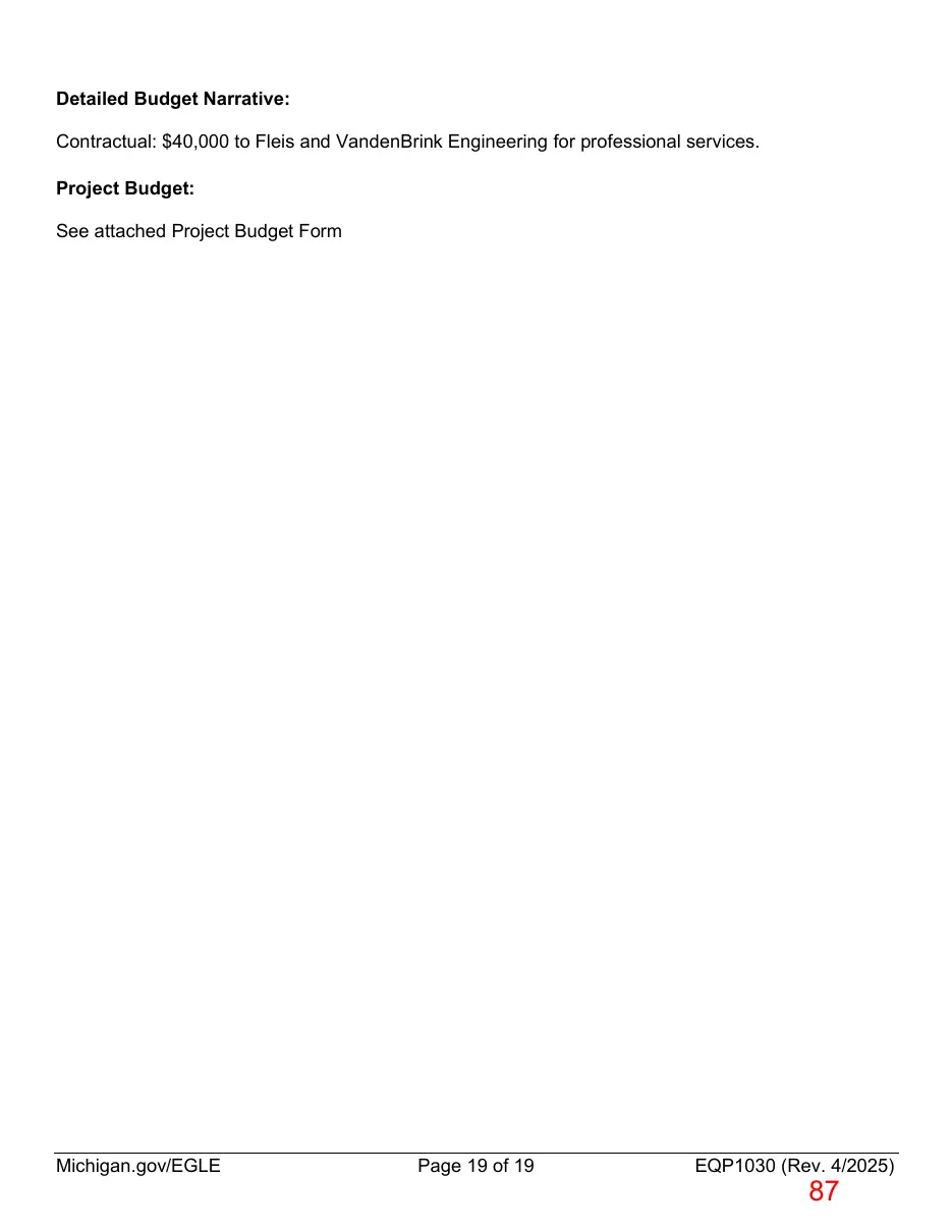 Page 87 of the packet; its text follows