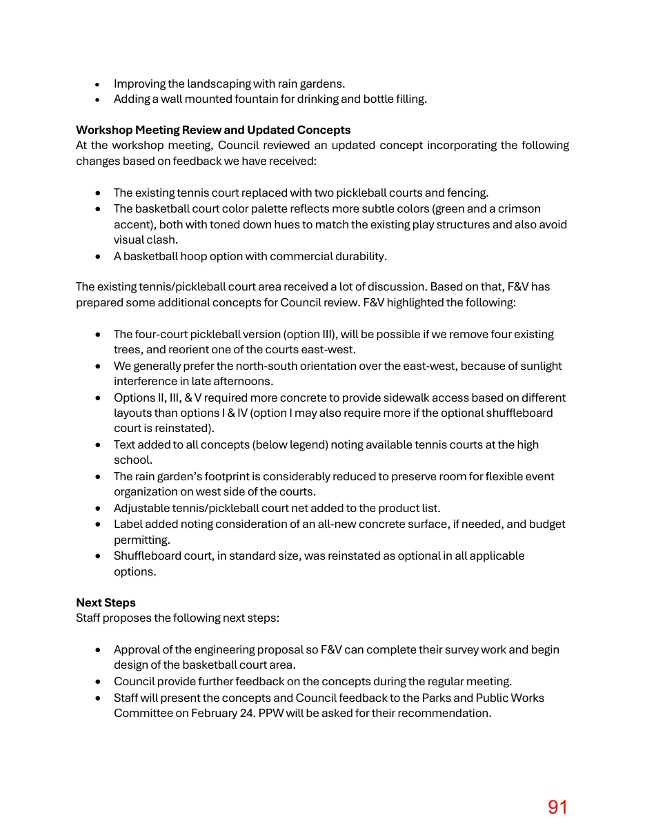 Page 91 of the packet; its text follows