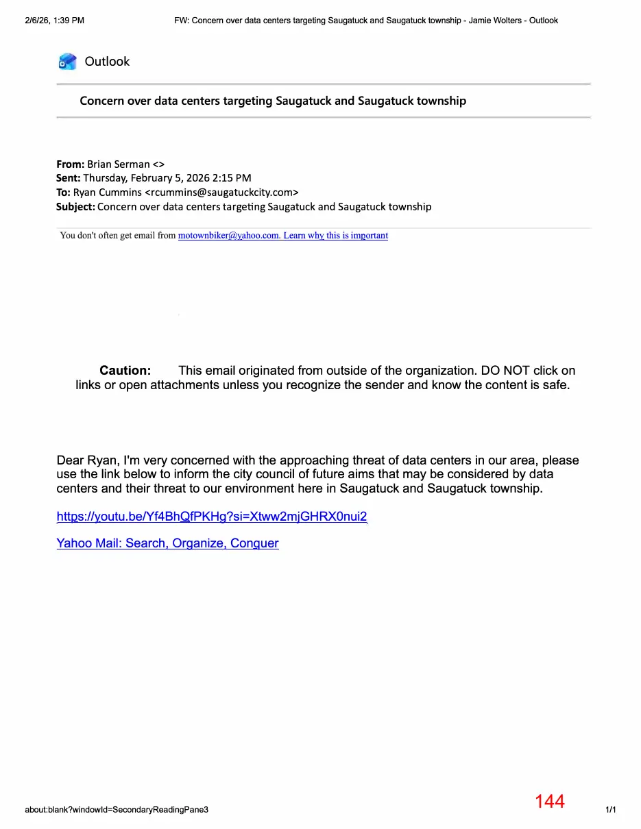 Page 144 of the packet; its text follows