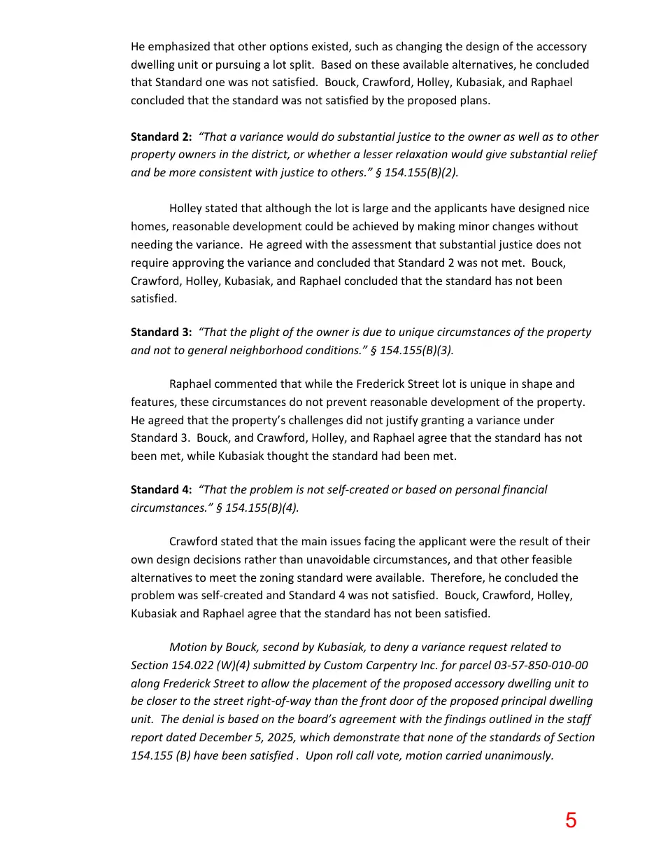 Page 5 of the packet; its text follows