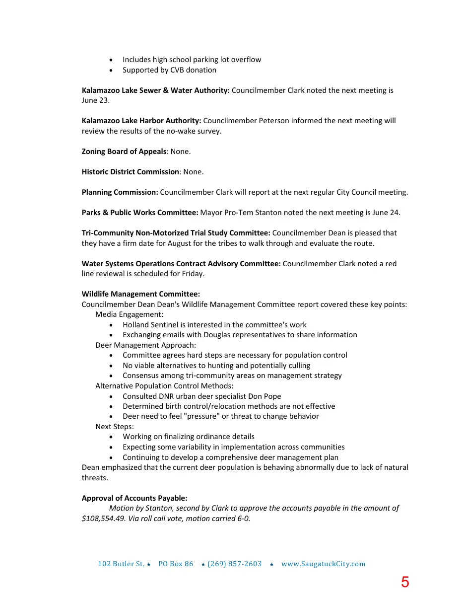 Page 5 of the packet; its text follows