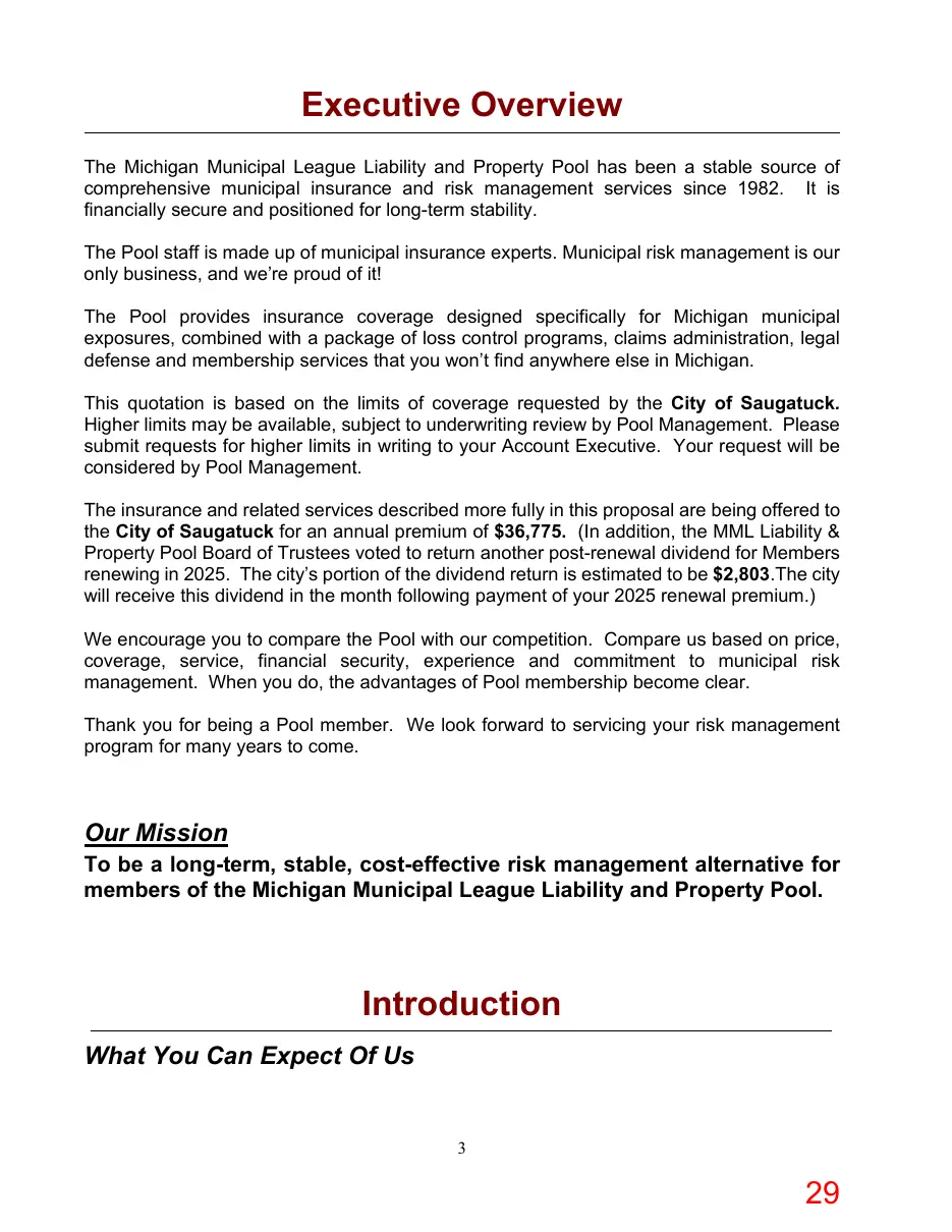 Page 29 of the packet; its text follows