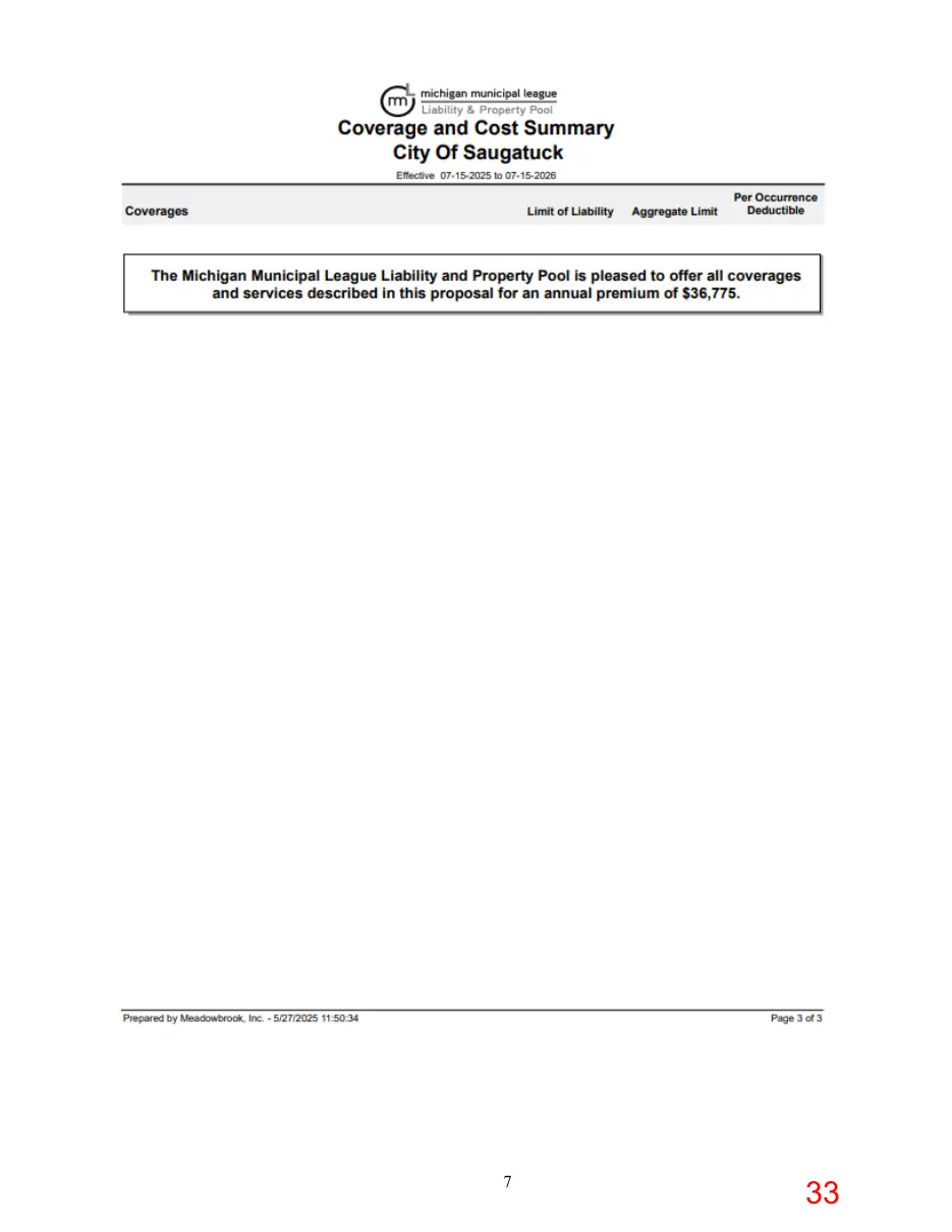 Page 33 of the packet, a scanned page