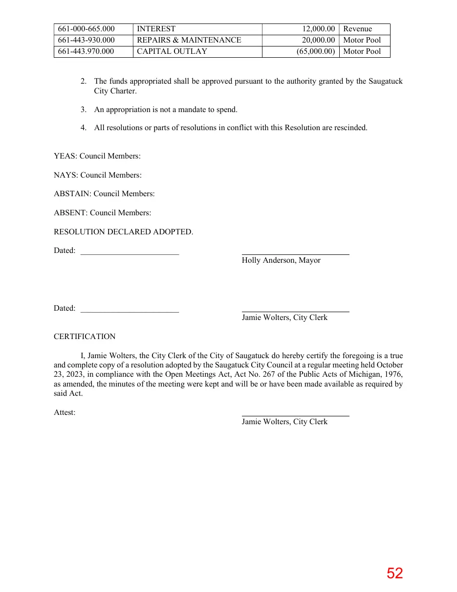 Page 52 of the packet; its text follows