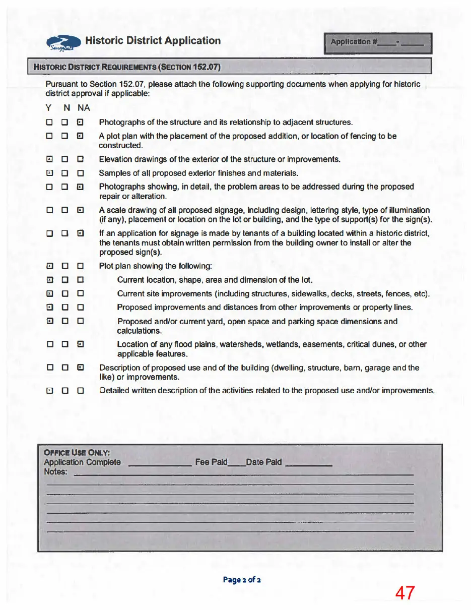 Page 47 of the packet, a scanned page