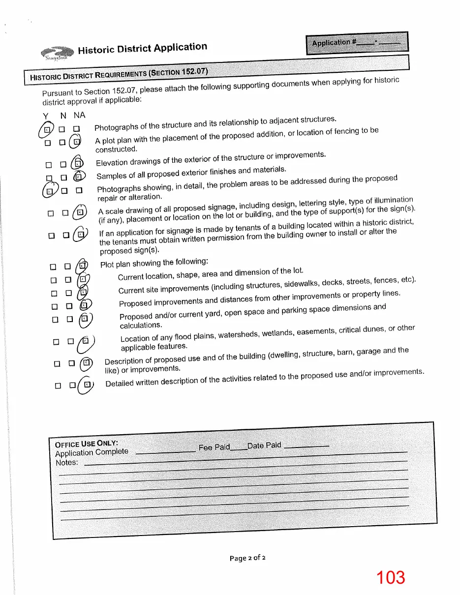 Page 103 of the packet, a scanned page