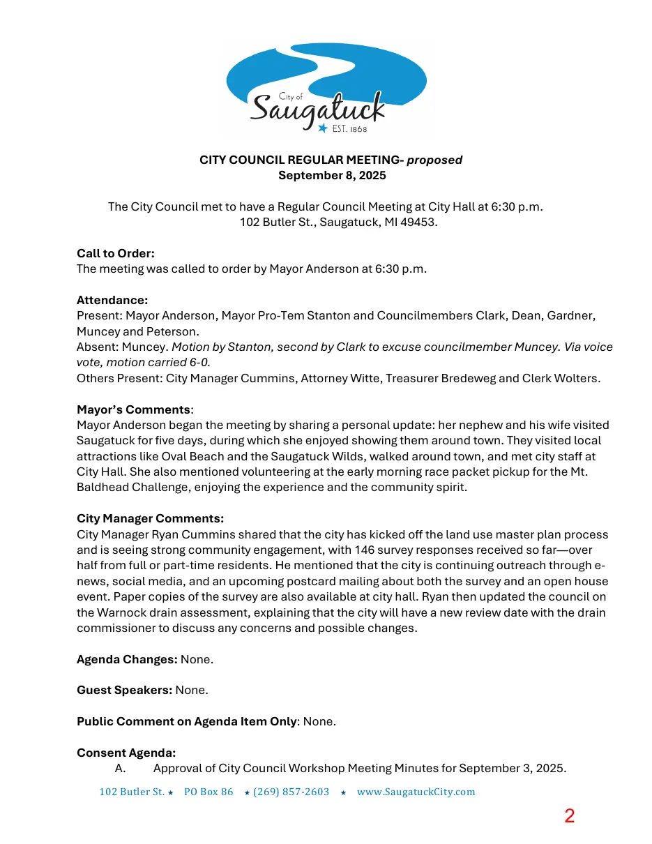 Page 2 of the packet; its text follows