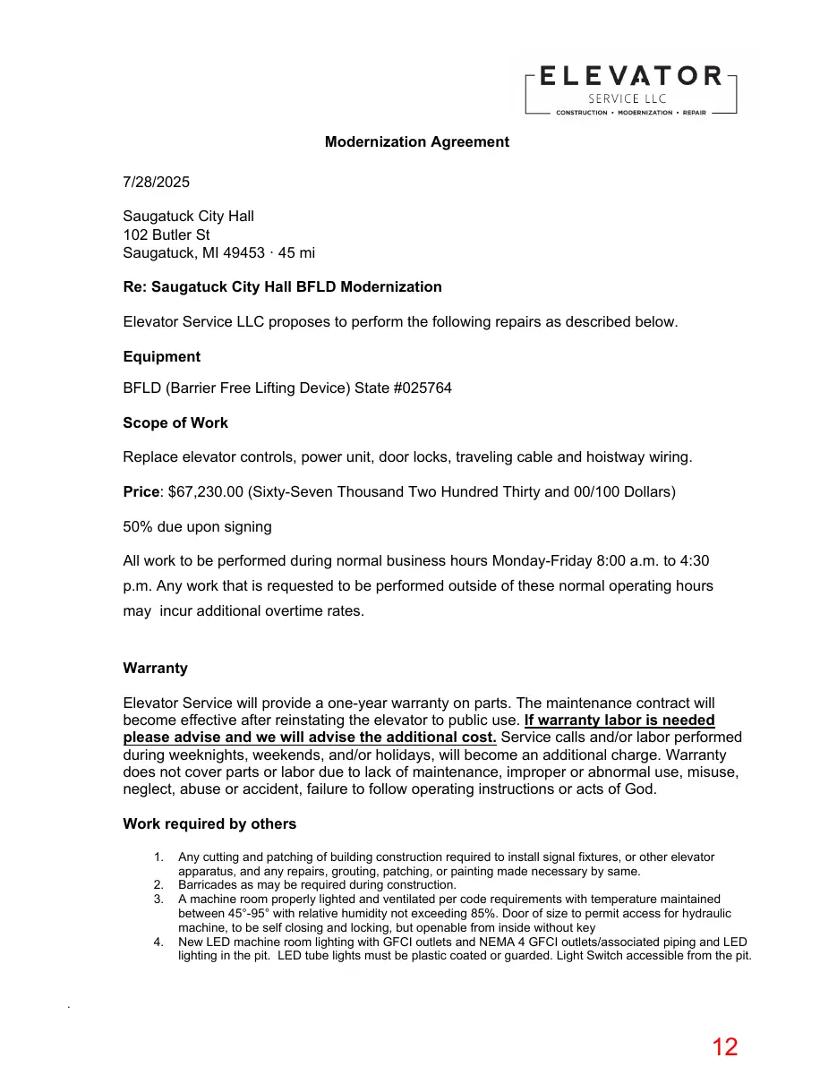 Page 12 of the packet; its text follows