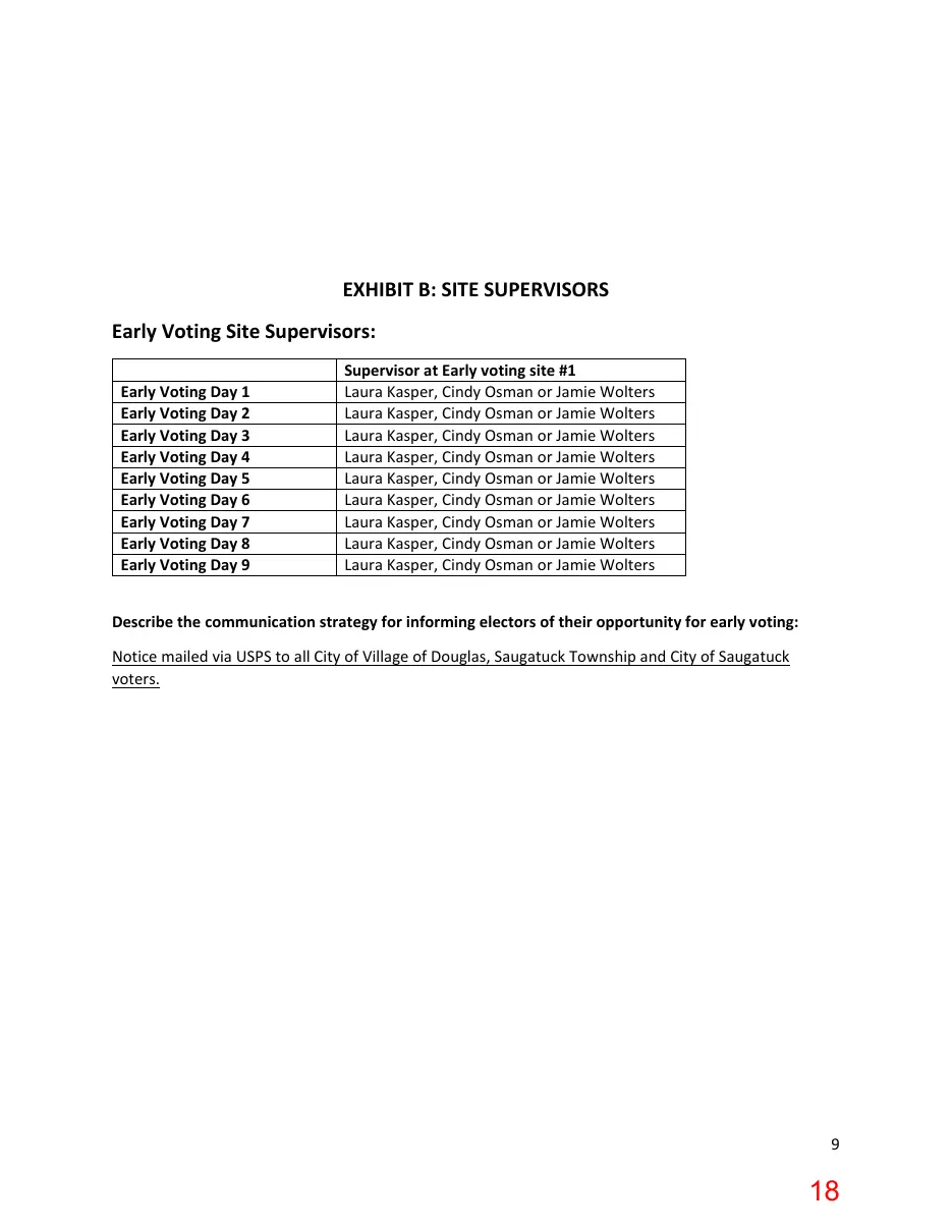 Page 18 of the packet; its text follows