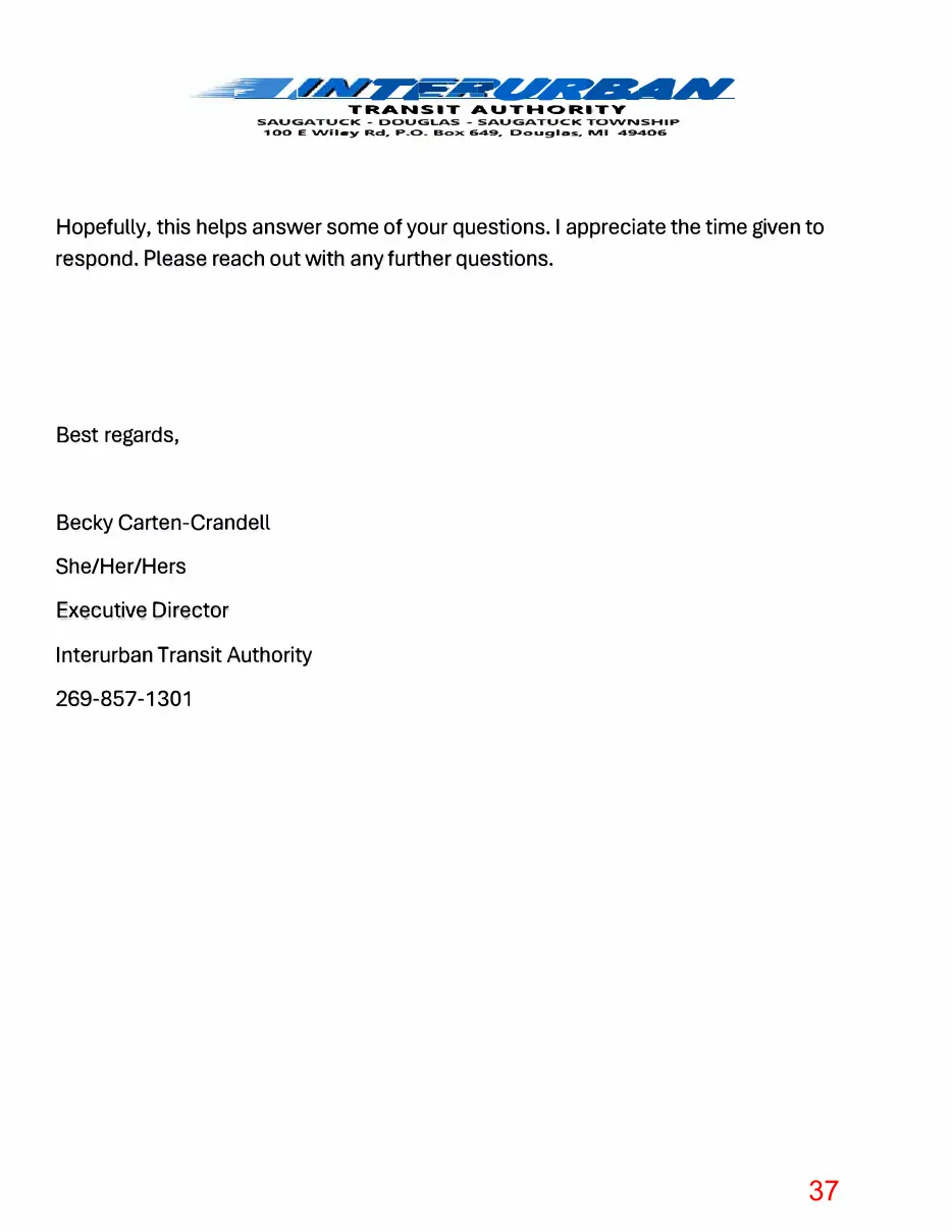 Page 37 of the packet; its text follows