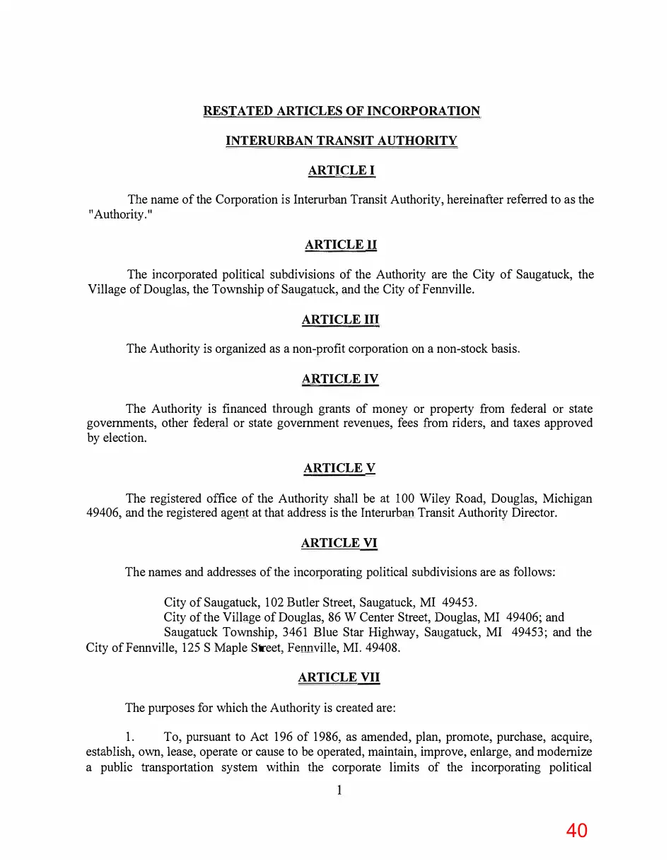 Page 40 of the packet; its text follows