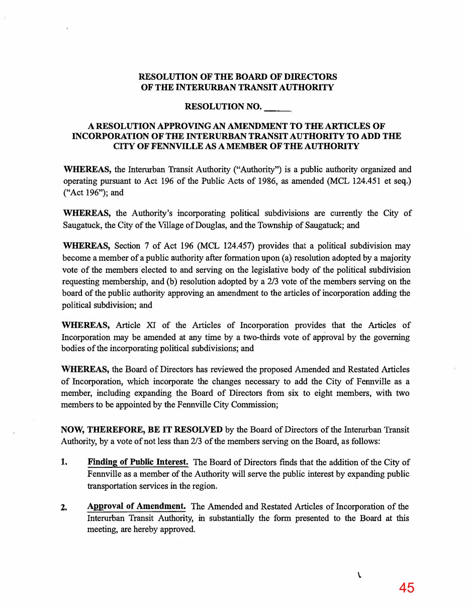 Page 45 of the packet; its text follows