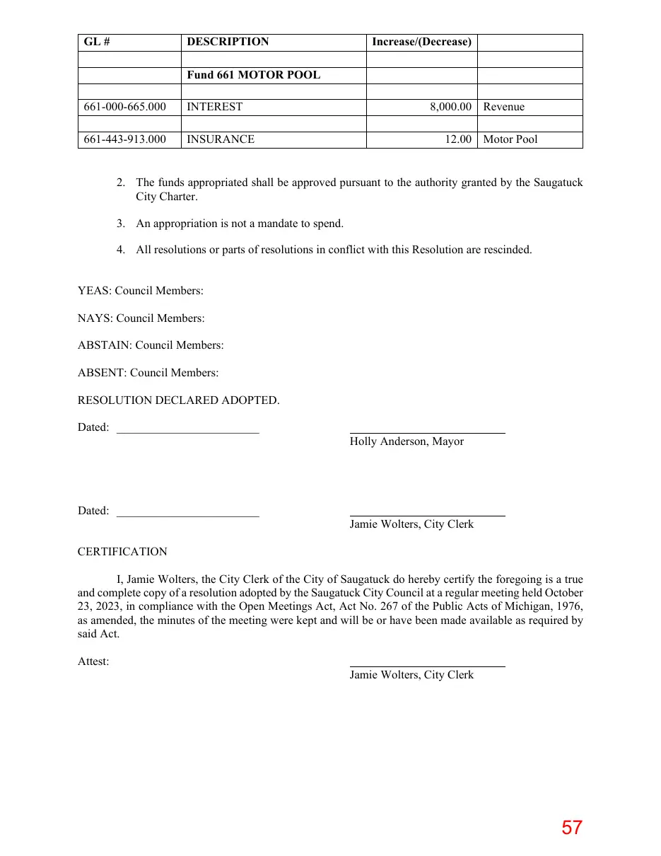 Page 57 of the packet; its text follows